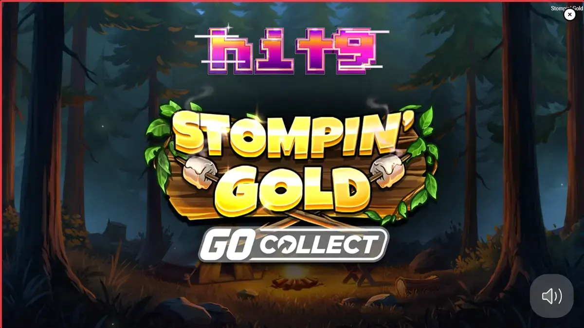 Tampilan visual slot Stompin’ Gold GO Collect dengan karakter yeti dan latar hutan